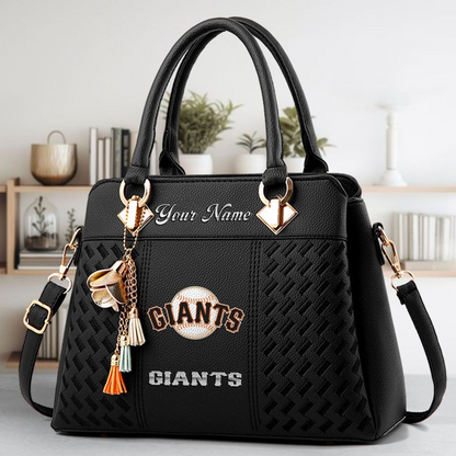 LIMITED EDITION - NEW CUSTOMIZED MLB06 SFG SAN FRANCISCO GIANTS ZIP HANDBAG MULTICOLOR