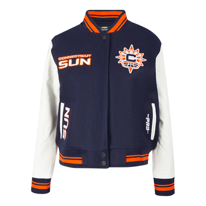 LIMITED EDITION - NEW CUSTOMIZED WNBA03 CTS CT SUN  BASEBALL JACKET, SATIN VARSITY JACKET 03