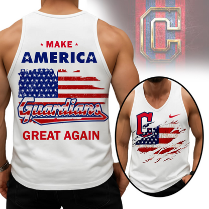 LIMITED EDITION - NEW CUSTOMIZED MLB13 CGS CLEVELAND GUARDIANS UNISEX TANK TOP