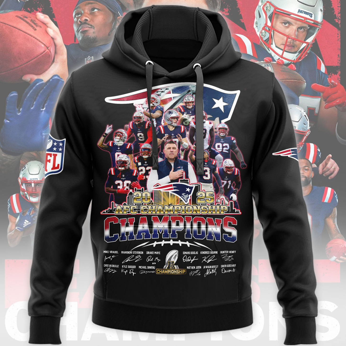 LIMITED EDITION - NEW CUSTOMIZED NFL27 NEP NEW ENGLAND PATRIOTS UNISEX T-SHIRT, POLO, HOODIE & JACKETS