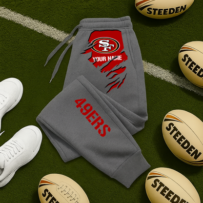LIMITED EDITION - NEW PERSONALIZED NFL11 SF49 SAN FRANCISCO 49ERS JOGGERS