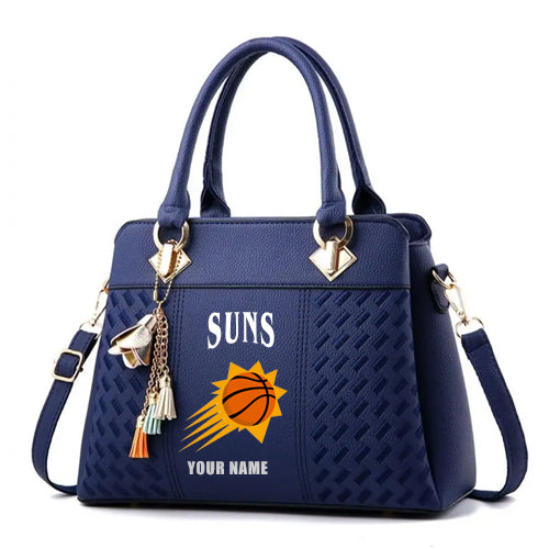LIMITED EDITION - NEW CUSTOMIZED NBA21 PSU PHOENIX SUNS ZIP HANDBAG MULTICOLOR