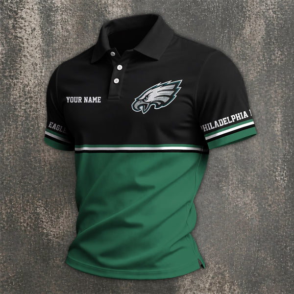 [SPECIAL OFFER] NEW CUSTOMIZED NFL02 PPE PHILADELPHIA EAGLES POLO SHIRT