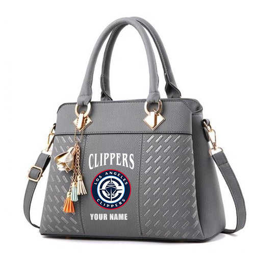 LIMITED EDITION - NEW CUSTOMIZED NBA10 LCL LOS ANGELES CLIPPERS ZIP HANDBAG MULTICOLOR