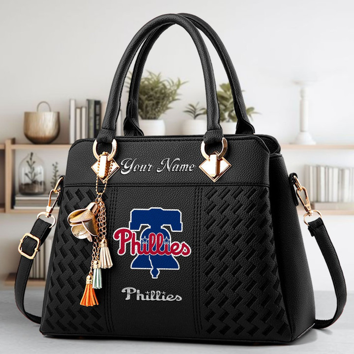LIMITED EDITION - NEW CUSTOMIZED MLB11 PPS PHILADELPHIA PHILLIES ZIP HANDBAG MULTICOLOR