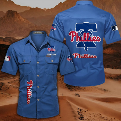 LIMITED EDITION - NEW CUSTOMIZED MLB11 PPS PHILADELPHIA PHILLIES MEN'S CARGO SHIRT