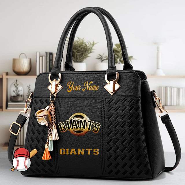 LIMITED EDITION - NEW CUSTOMIZED MLB06 SFG SAN FRANCISCO GIANTS ZIP HANDBAG MULTICOLOR