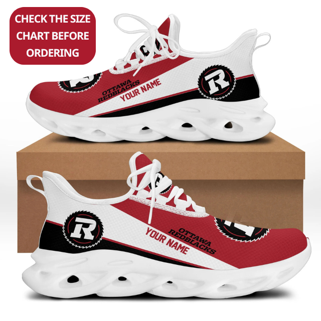 [FAN EXCLUSIVE] NEW CUSTOMIZED CFL02 OTT OTTAWA REDBLACKS MAX SOUL SHOES