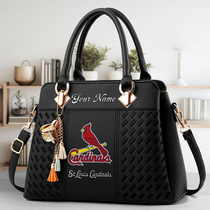 LIMITED EDITION - NEW CUSTOMIZED MLB24 SLC ST. LOUIS CARDINALS ZIP HANDBAG MULTICOLOR