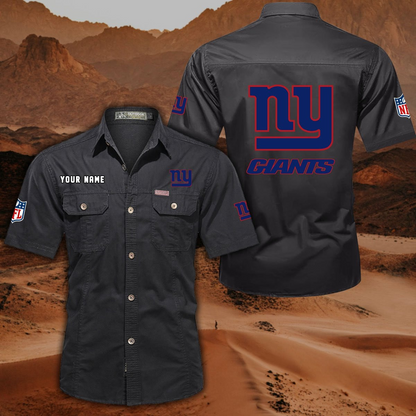SPECIAL EDITION - NEW CUSTOMIZED NFL32 NYG NEW YORK GIANTS MUTICOLOR MEN'S CARGO SHIRT