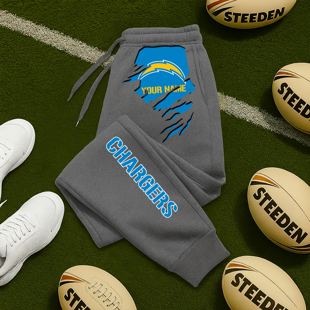 LIMITED EDITION - NEW PERSONALIZED NFL09 LAC LOS ANGELES CHARGERS JOGGERS