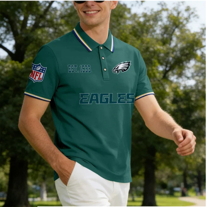 [SPECIAL OFFER] NEW CUSTOMIZED NFL02 PPE PHILADELPHIA EAGLES POLO SHIRT