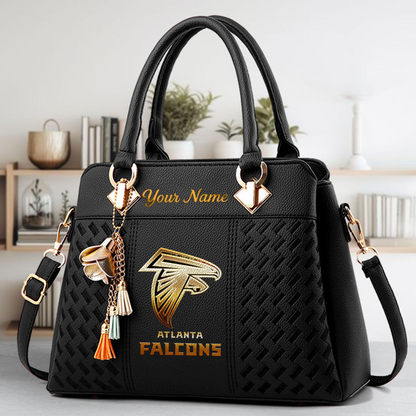 LIMITED EDITION - NEW CUSTOMIZED NFL18 ATF ATLANTA FALCONS LUXURY HANDBAG IN MULTIPLE COLORS