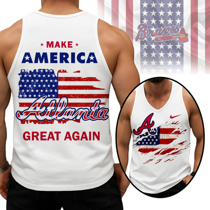 LIMITED EDITION - NEW CUSTOMIZED MLB09 ABS ATLANTA BRAVES UNISEX TANK TOP