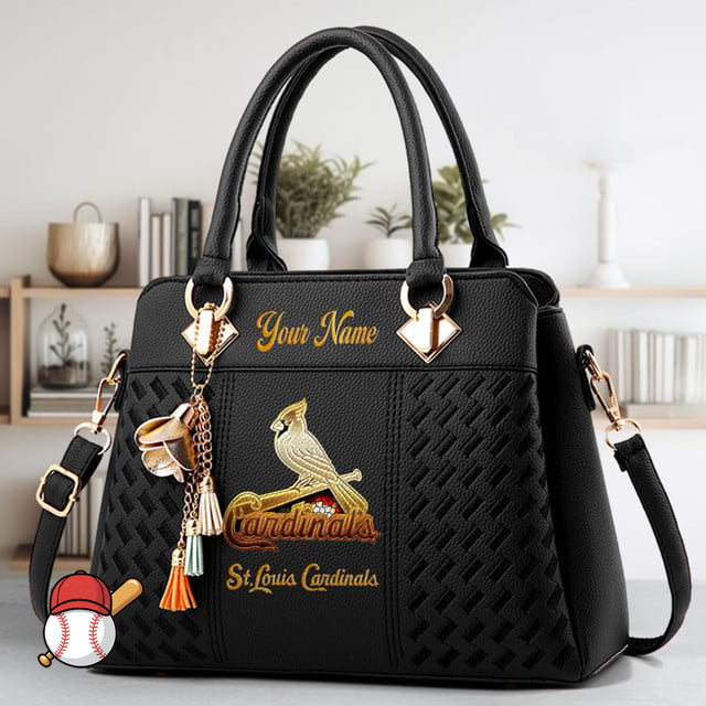 LIMITED EDITION - NEW CUSTOMIZED MLB24 SLC ST. LOUIS CARDINALS ZIP HANDBAG MULTICOLOR