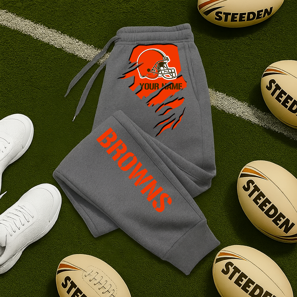 LIMITED EDITION - NEW PERSONALIZED NFL29 CLB CLEVELAND BROWNS JOGGERS