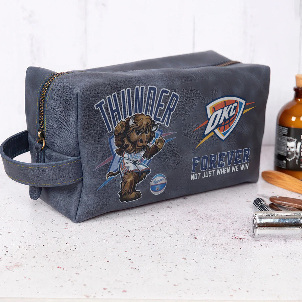 Oklahoma City Thunder Leather Toiletry Bag