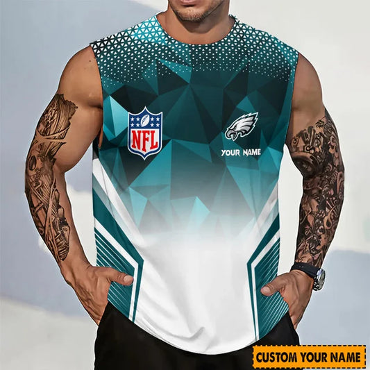 LIMITED EDITION - NEW CUSTOMIZED NFL02 PPE PHILADELPHIA EAGLES MEN'S GYM SHIRT