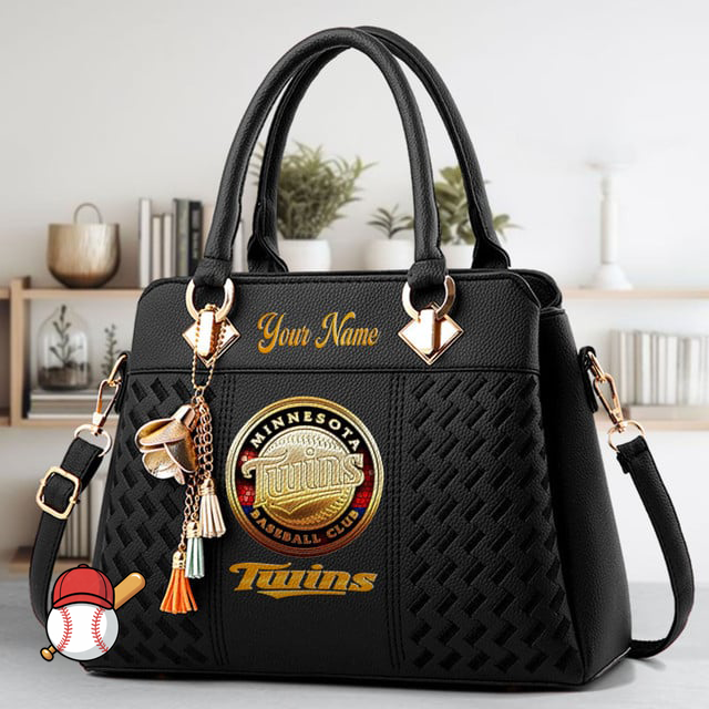 LIMITED EDITION - NEW CUSTOMIZED MLB22 MTS MINNESOTA TWINS ZIP HANDBAG MULTICOLOR
