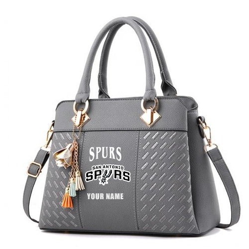 LIMITED EDITION - NEW CUSTOMIZED NBA23 SAS SAN ANTONIO SPURS ZIP HANDBAG MULTICOLOR