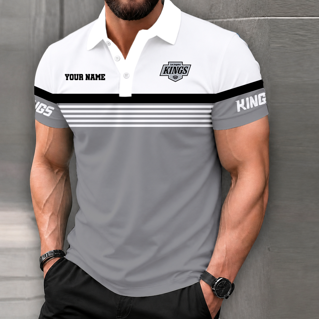 LIMITED EDITION - NEW CUSTOMIZED NHL16 LAK LOS ANGELES KINGS POLO SHIRT