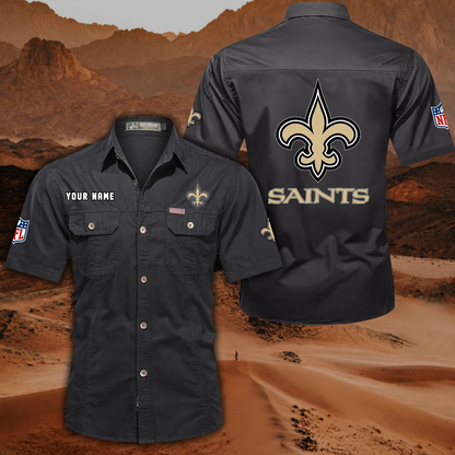 SPECIAL EDITION - NEW CUSTOMIZED NFL24 NOS NEW ORLEANS SAINTS MUTICOLOR MEN'S CARGO SHIRT