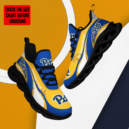 LIMITED EDITION - NEW CUSTOMIZED NCAA FBS02 PIP PITTSBURGH PANTHERS CLUNKY SNEAKERS