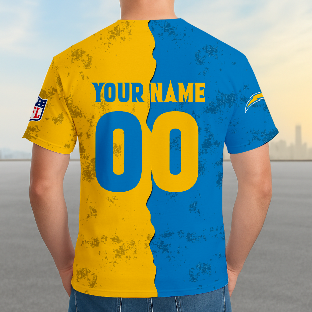LIMITED EDITION - NEW CUSTOMIZED NFL09 LAC LOS ANGELES CHARGERS UNISEX T-SHIRT, POLO, HOODIE & JACKETS