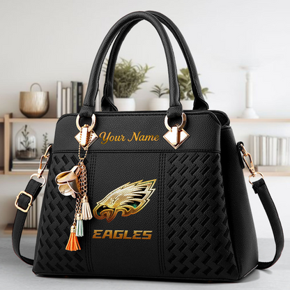 LIMITED EDITION - NEW CUSTOMIZED NFL02 PPE PHILADELPHIA EAGLES LUXURY HANDBAG IN MULTIPLE COLORS