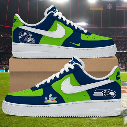 LIMITED EDITION - NEW CUSTOMIZED NFL06 SSH SEATTLE SEAHAWKS AF1 SNEAKERS