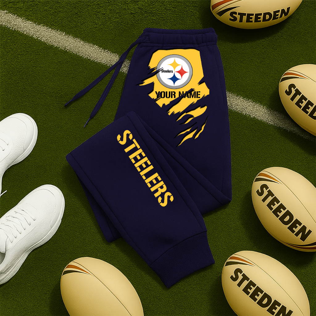 LIMITED EDITION - NEW PERSONALIZED NFL14 PSB PITTSBURGH STEELERS JOGGERS
