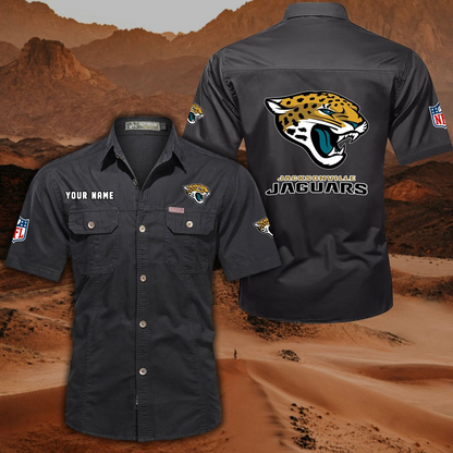 SPECIAL EDITION - NEW CUSTOMIZED NFL30 JSJ JACKSONVILLE JAGUARS MUTICOLOR MEN'S CARGO SHIRT