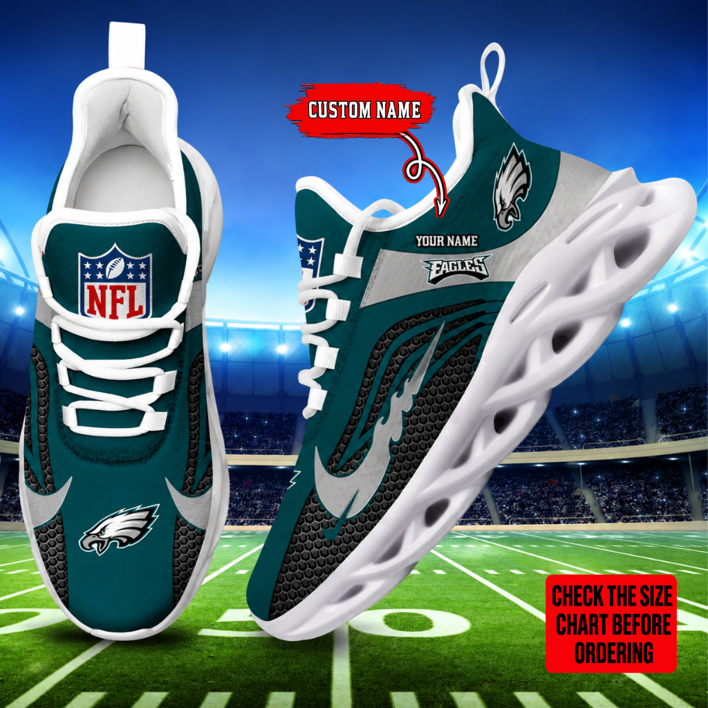 [SPECIAL OFFER] NEW CUSTOMIZED NFL02 PPE PHILADELPHIA EAGLES UNISEX CLUNKY SNEAKERS