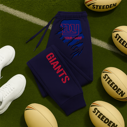 LIMITED EDITION - NEW PERSONALIZED NFL32 NYG NEW YORK GIANTS JOGGERS