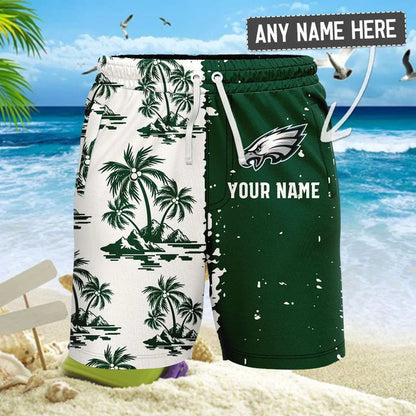 LIMITED EDITION - NEW CUSTOMIZED NFL02 PPE PHILADELPHIA EAGLES UNISEX HAWAIIAN SHIRT & SHORTS SET