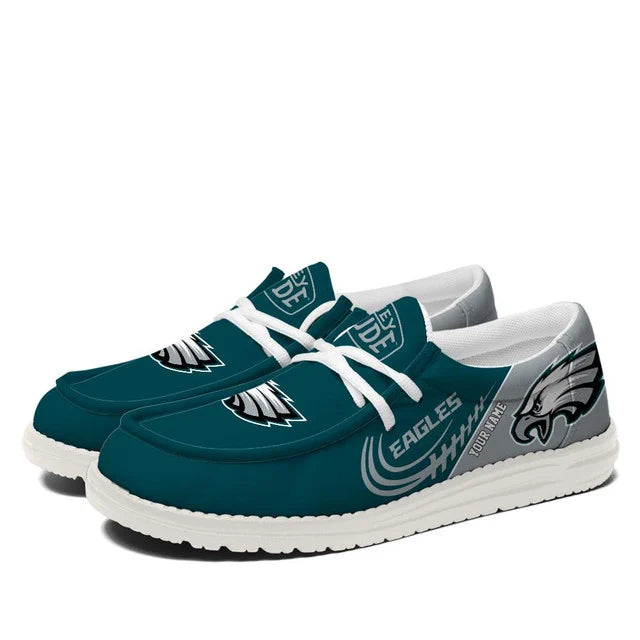 [SPECIAL OFFER] NEW CUSTOMIZED NFL02 PPE PHILADELPHIA EAGLES LOAFER SHOES