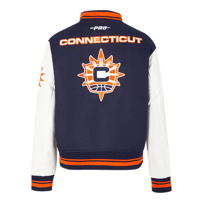 LIMITED EDITION - NEW CUSTOMIZED WNBA03 CTS CT SUN  BASEBALL JACKET, SATIN VARSITY JACKET 03