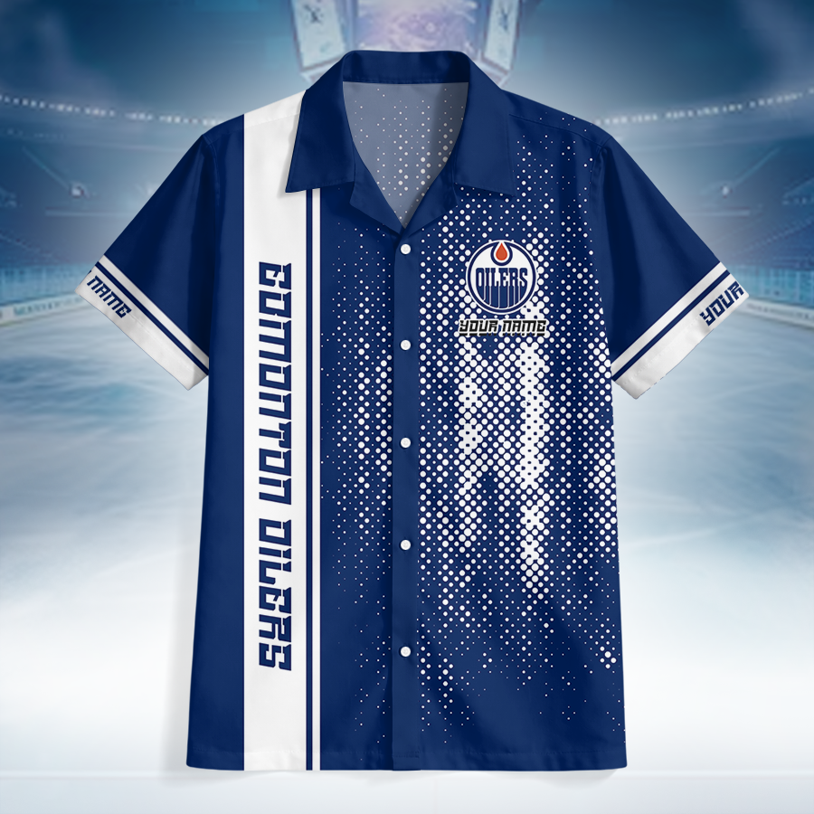 LIMITED EDITION - NEW CUSTOMIZED NHL03 EMO EDMONTON OILERS UNISEX HAWAIIAN SHIRT