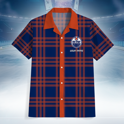 LIMITED EDITION - NEW CUSTOMIZED NHL03 EMO EDMONTON OILERS UNISEX HAWAIIAN SHIRT