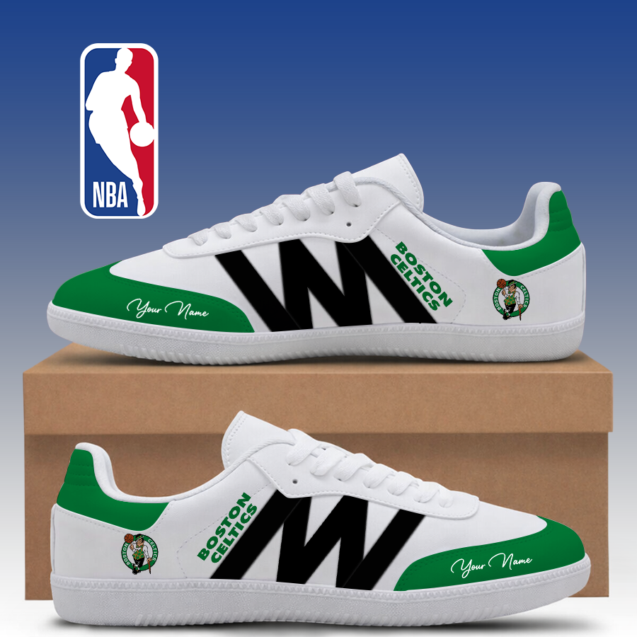 LIMITED EDITION - NEW CUSTOMIZED NBA03 BCE BOSTON CELTICS CLASSIC SNEAKERS
