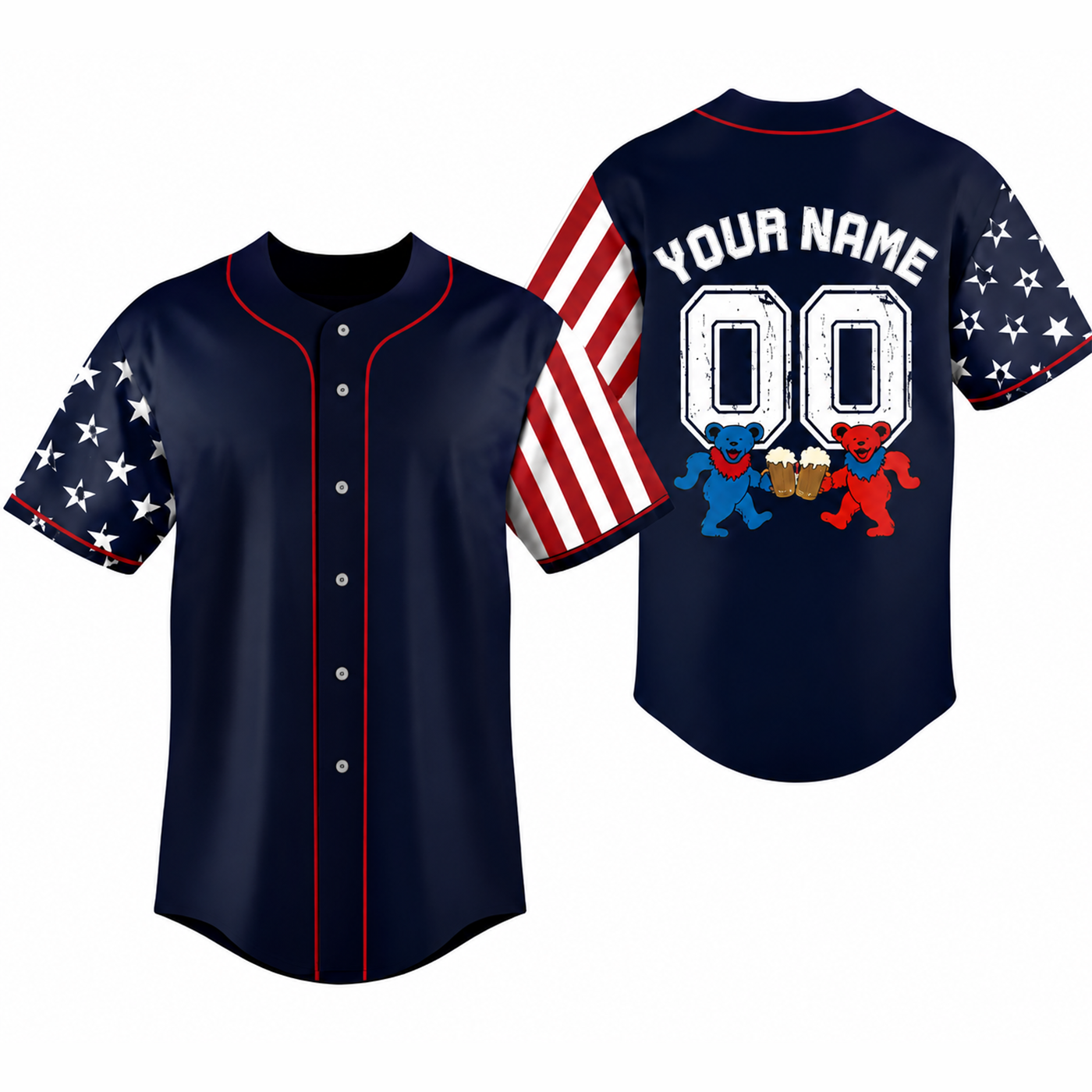 [FAN EXCLUSIVE] NEW CUSTOMIZED GRATEFUL DEAD BASEBALL JERSEY