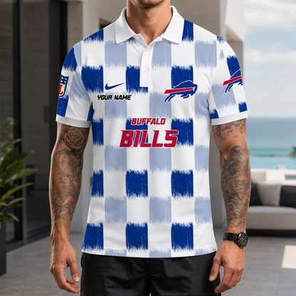 [SPECIAL OFFER] NEW CUSTOMIZED NFL03 BFB BUFFALO BILLS POLO SHIRT