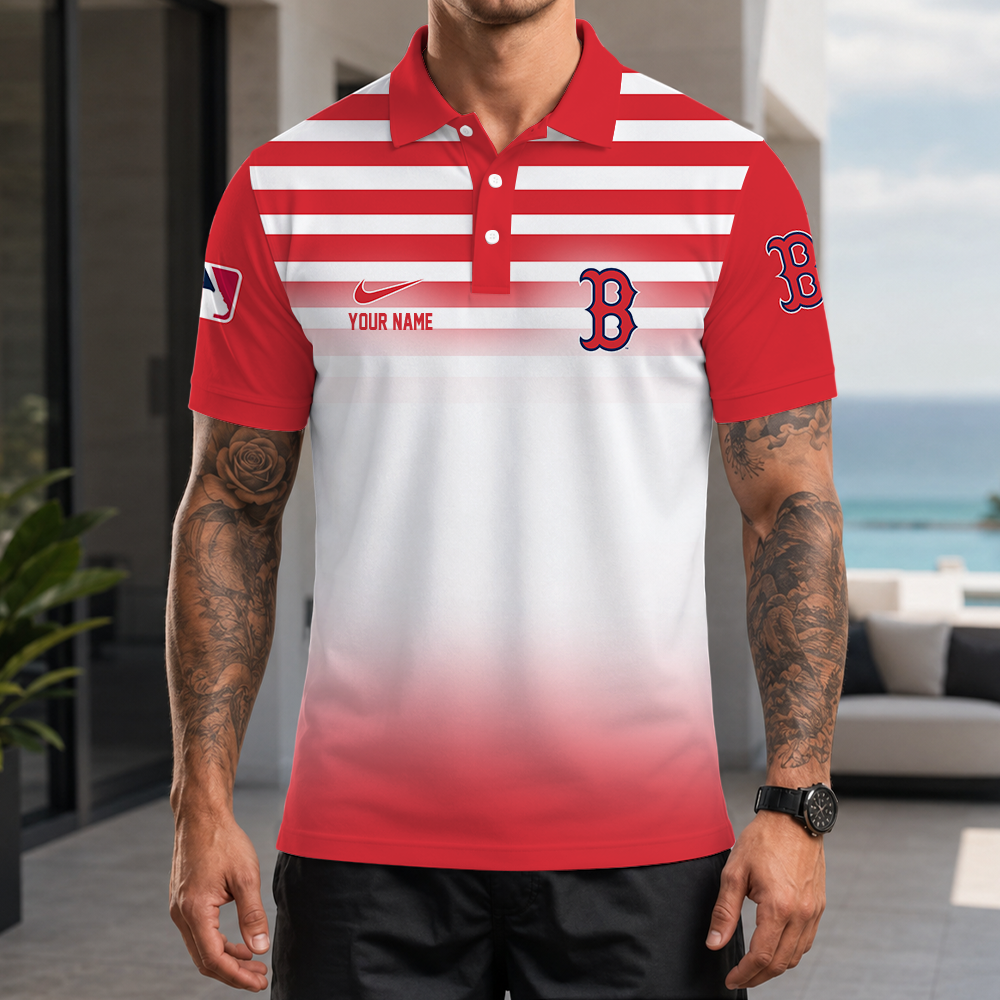 [FLASH SALE] NEW CUSTOMIZED MLB03 BRS BOSTON RED SOX POLO SHIRT
