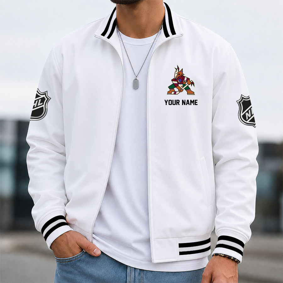 [SUPER SALE] NEW CUSTOMIZED NHL30 AZC ARIZONA COYOTES MULTICOLOR MEN'S CASUAL JACKET