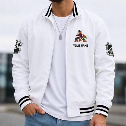 [SUPER SALE] NEW CUSTOMIZED NHL30 AZC ARIZONA COYOTES MULTICOLOR MEN'S CASUAL JACKET