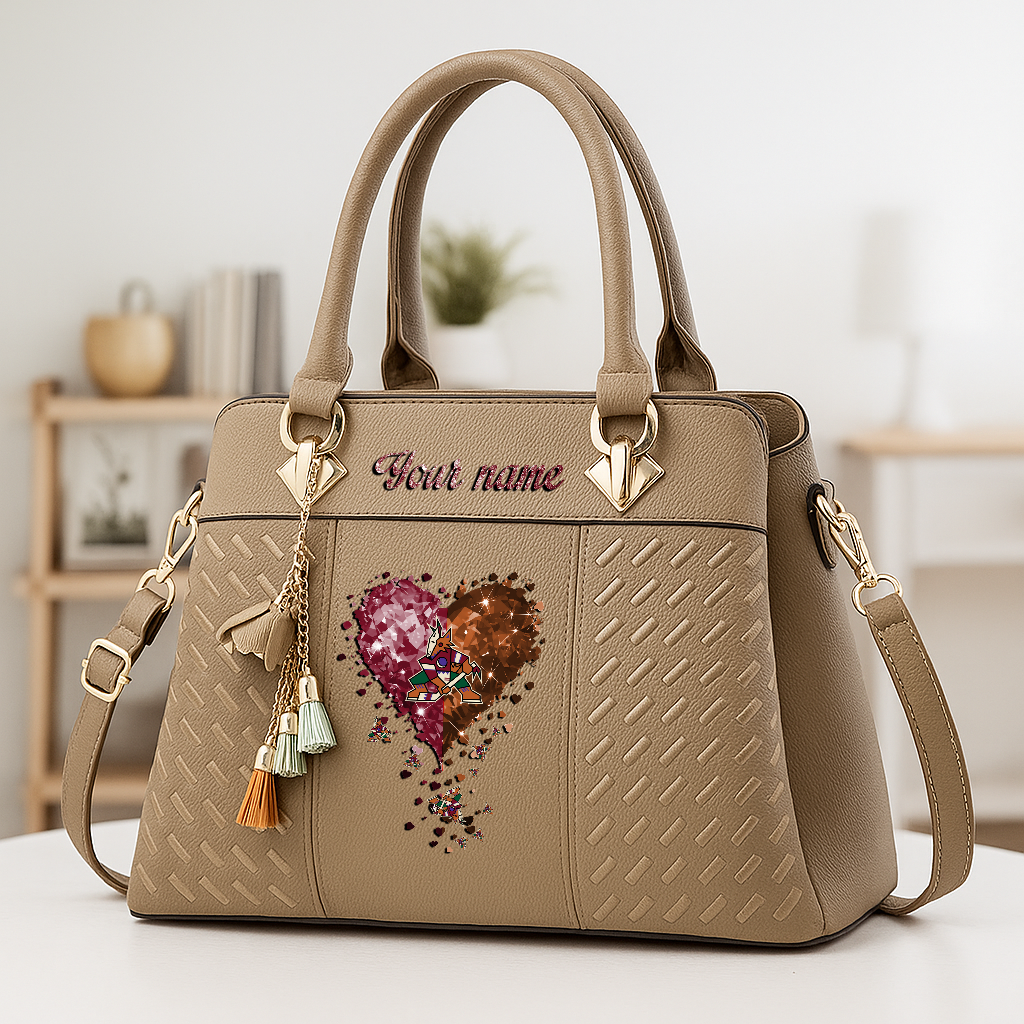 LIMITED EDITION - NEW CUSTOMIZED NHL30 AZC ARIZONA COYOTES ZIP HANDBAG MULTICOLOR