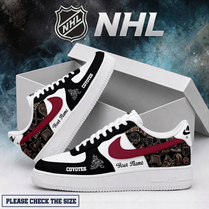 LIMITED EDITION - NEW CUSTOMIZED NHL30 AZC ARIZONA COYOTES AF1 SHOES