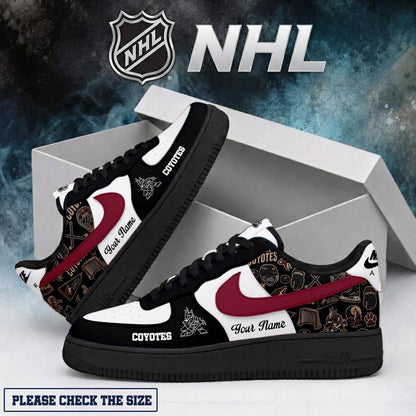 LIMITED EDITION - NEW CUSTOMIZED NHL30 AZC ARIZONA COYOTES AF1 SHOES