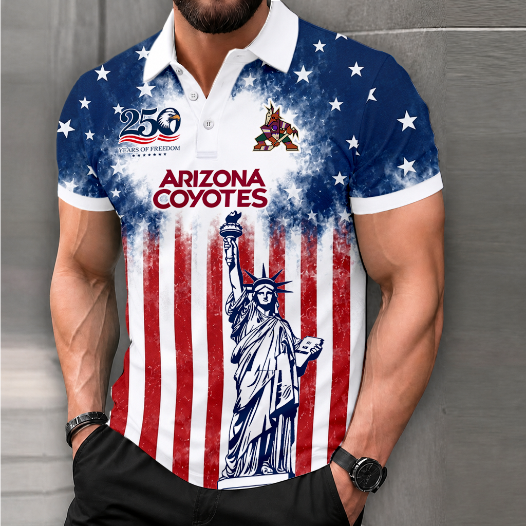 LIMITED EDITION - NEW CUSTOMIZED NHL30 AZC ARIZONA COYOTES POLO SHIRT, ZIP POLO SHIRT & T-SHIRTS