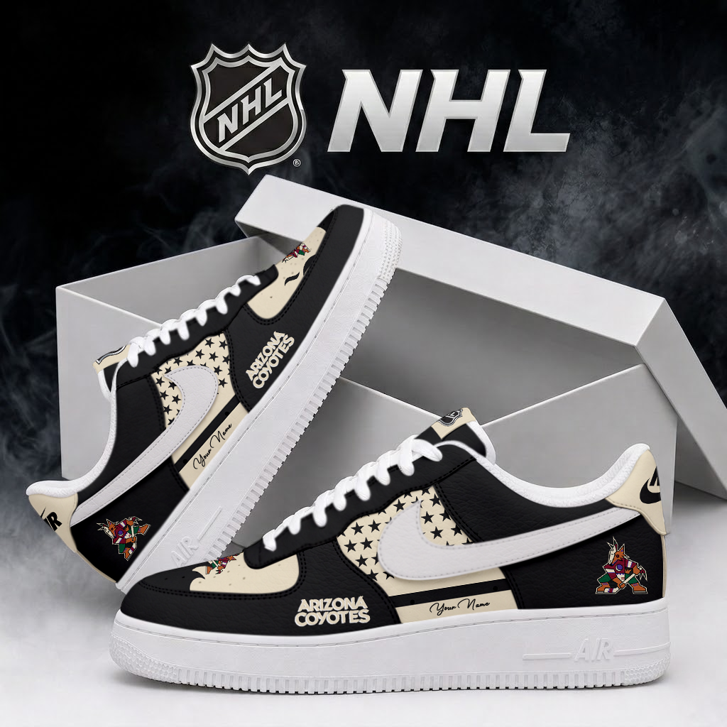 SPECIAL EDITION - NEW CUSTOMIZED NHL30 AZC ARIZONA COYOTES AF1 SHOES